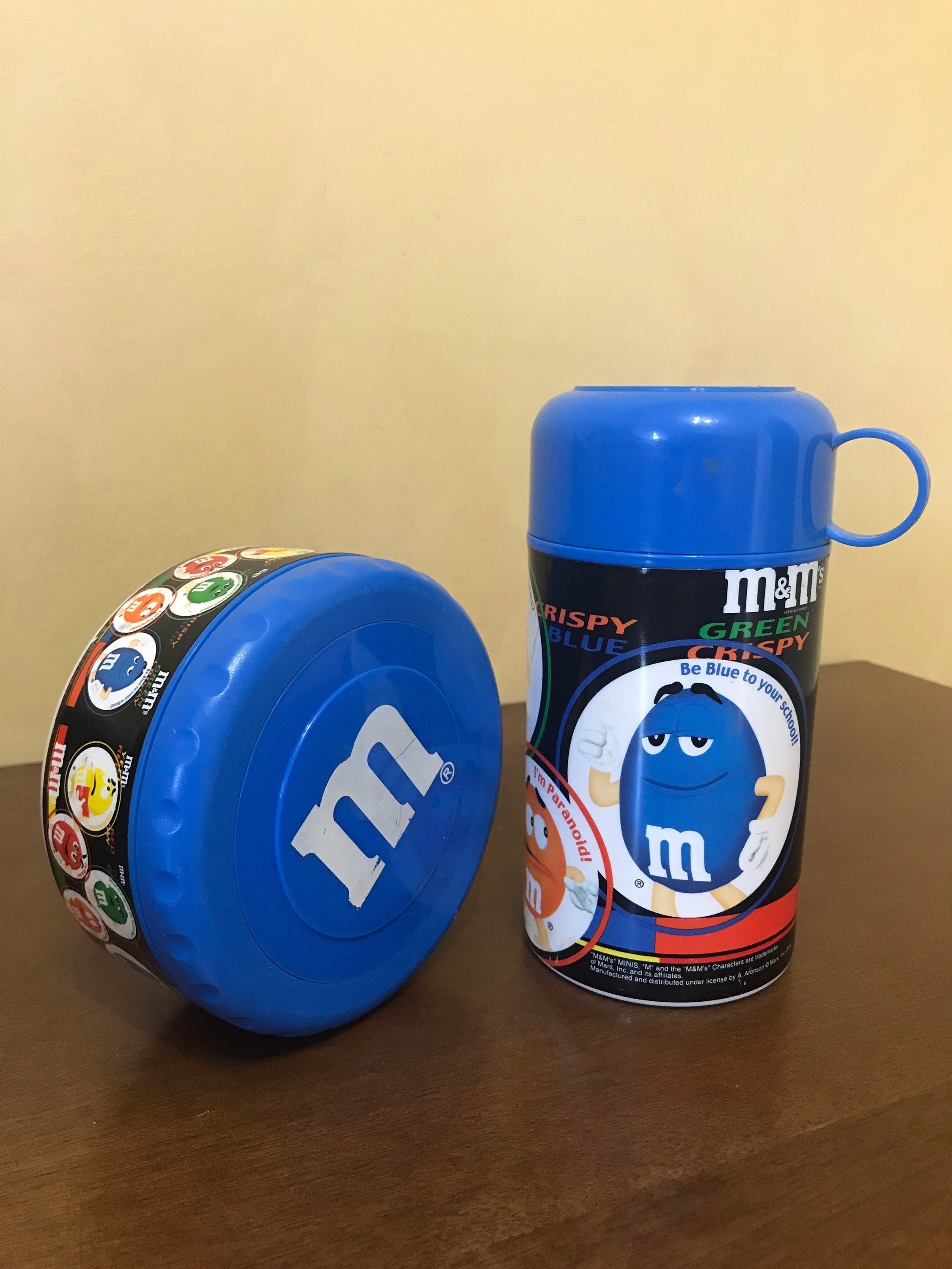 M&ms Bowl and Thermos Set 2002 Snack Container M and Ms Promo M
