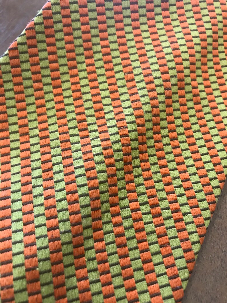 Vintage Italian Ties | Vintage Ties 70s Vintage Green Yellow Orange Tie Mens Striped Ties Vintage Vintage Doro De Italy Tie