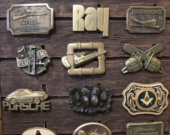 Vintage Brass Belt Buckles CHOOSE ONE Plumber Belt Buckle Porsche Buckle Ray Buckle Browning Belt Buckle Wrench Pipe Buckle