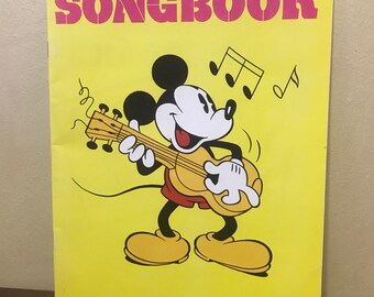 Disney Mickey Sing Along Songbook Volume 2 1986 Yellow Cover NO CASSETTE Sheet Music Mickey Disney Sheet Music Swanee River Skip to My Lou