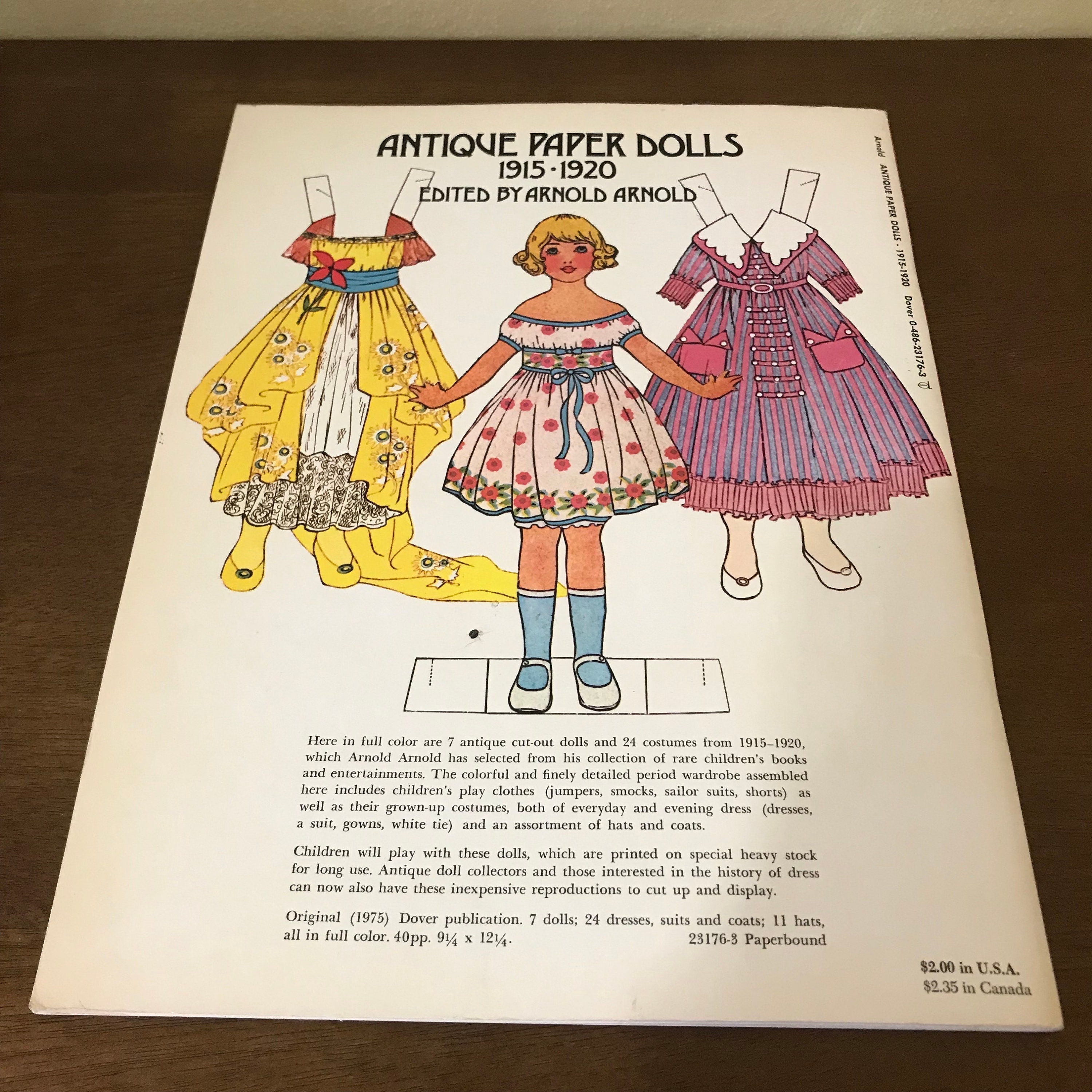 Antique Paper Dolls 1915-1920 Edited by Arnold Arnold, 1975 Dover
