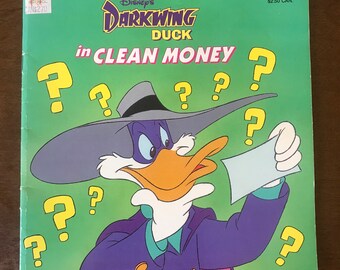 Disney’s Darkwing Duck in Clean Money Barbara Bazaldua Sue DiCicco, 1992 Softcover Golden Book