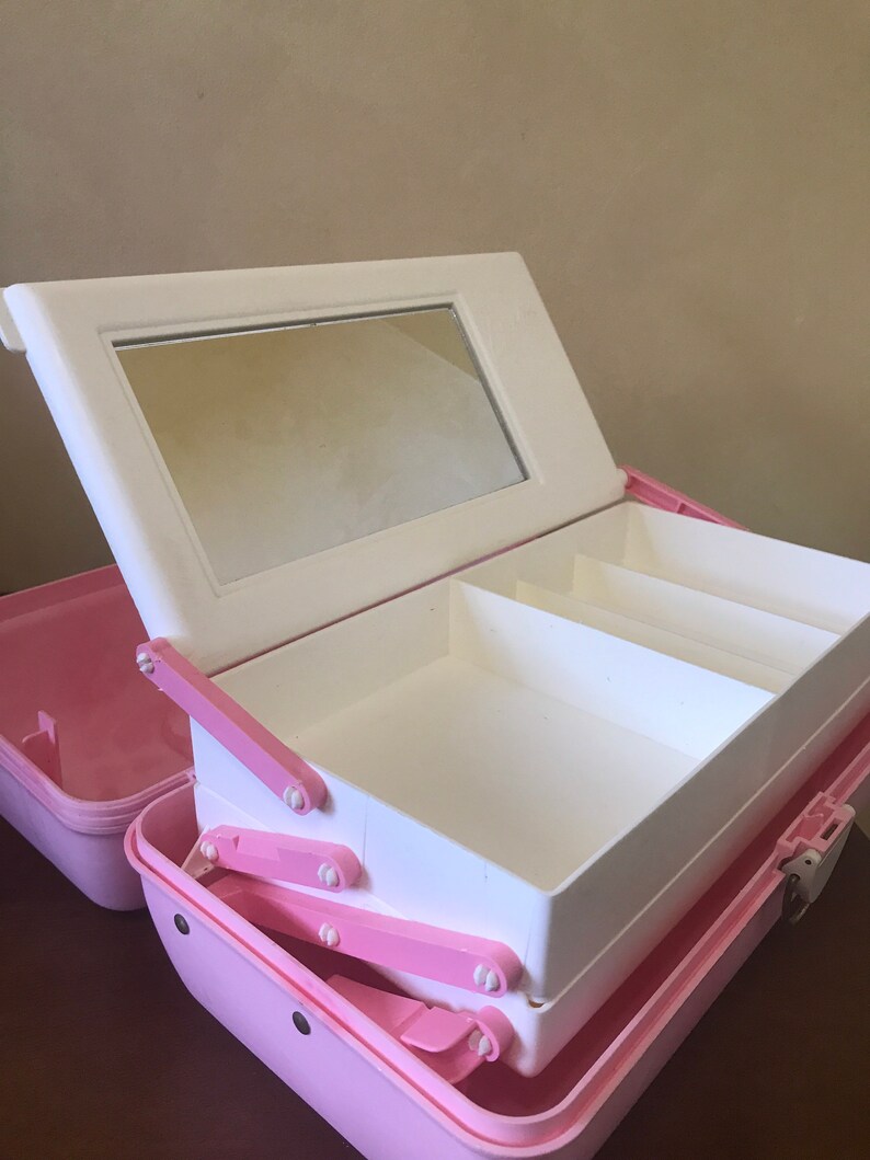 Vintage 90s Caboodles of California Light Pink Marbled Design Etsy