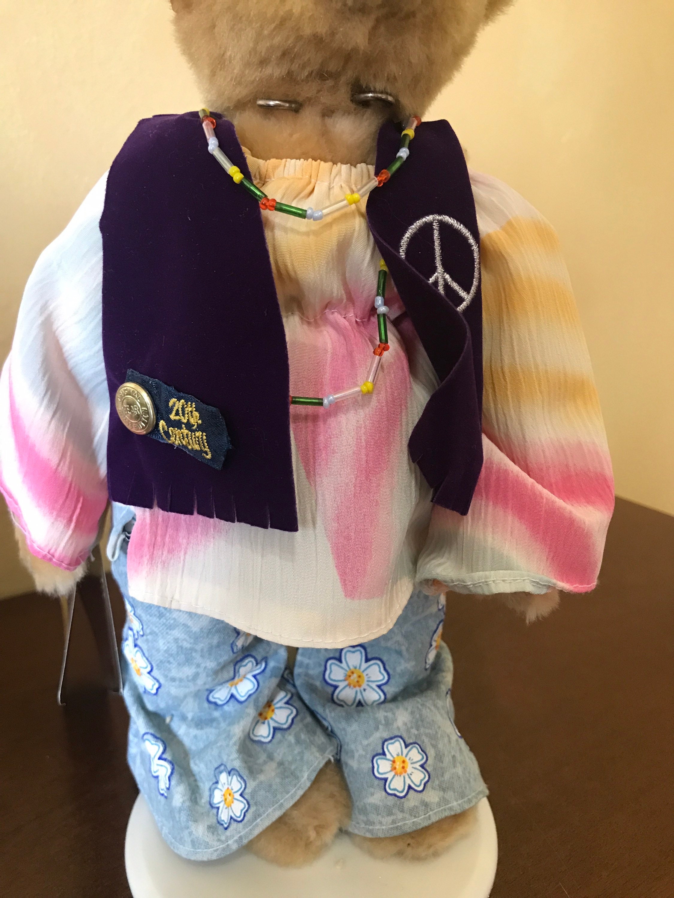 【1960's Ivy 】ぬいぐるみBrass Button Bears Ivy 1960s Flower Child Bear | 1999 Pickford Brass Button