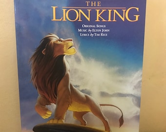 1994 Walt Disney Lion King Piano Vocals Sheet Music Book | Disney Movies 90s Piano Sheet Music | Disney Lion King Sheet Music Piano Vocal