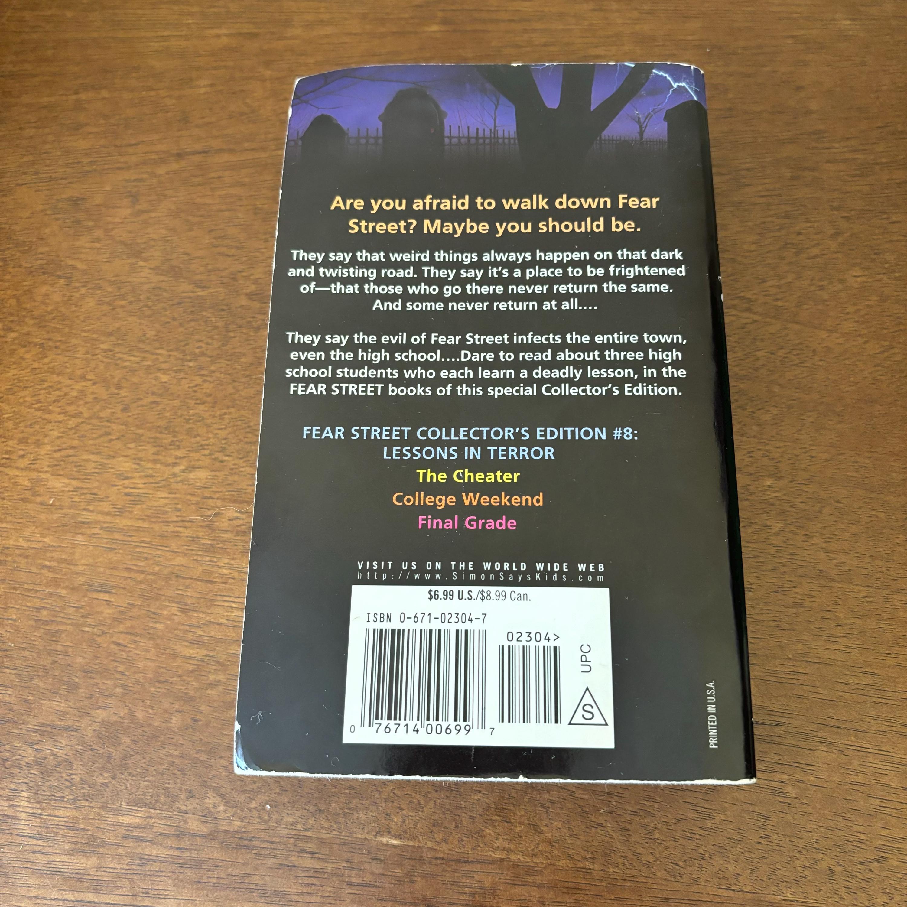 Fear Street Collector's Edition #8 Lessons in Terror RL Stine 1998