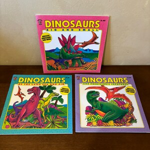 Set of 3 1993 Dinosaur Books, Prehistoric Creatures, Big and Small ...