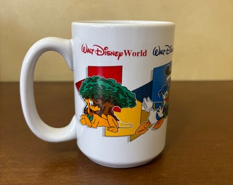 Walt Disney World Four Parks, One World Ceramic Mug, Epcot Magic Kingdom, Mickey Goofy