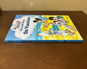 Disney Babies Fun With Words on Vacation 1991 Hardcover Walt