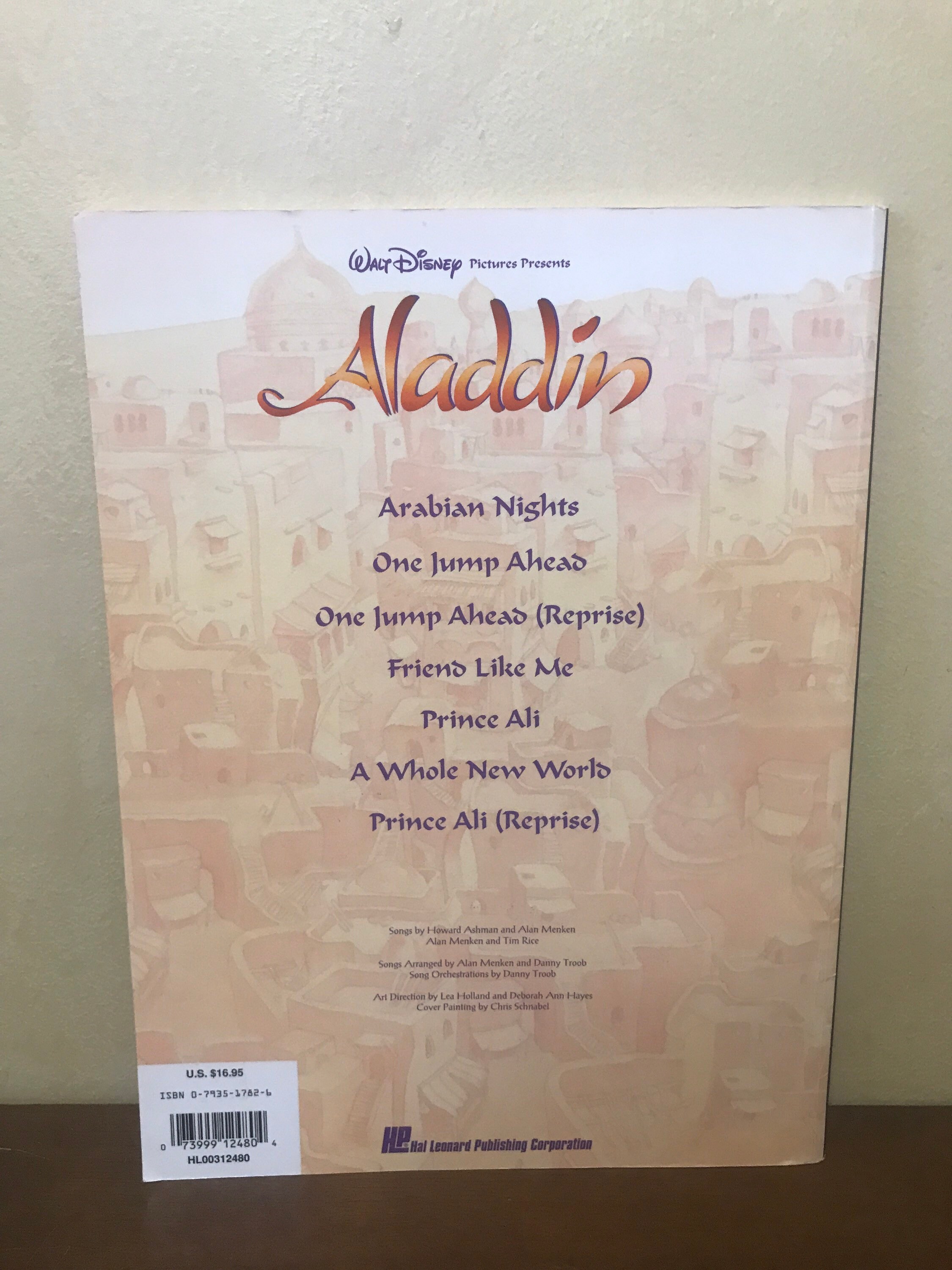 1992 Aladdin Sheet Music Aladdin Piano Vocal Guitar Sheet Etsy