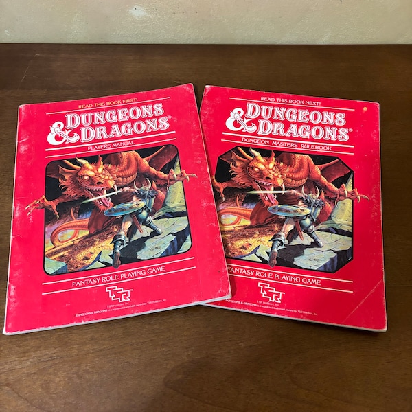 Dungeon and Dragons 1984 Players Companion Book One and Dungeon Masters Companion Book Two