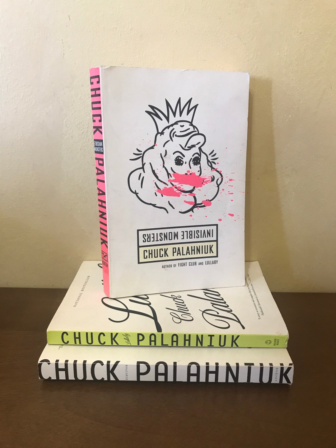 Chuck Palahniuk Paperbacks - Invisible Monster, Lullaby, Survivor - OMG I  Had That - Vtg Chuck Palahniuk Books Horror - Etsy