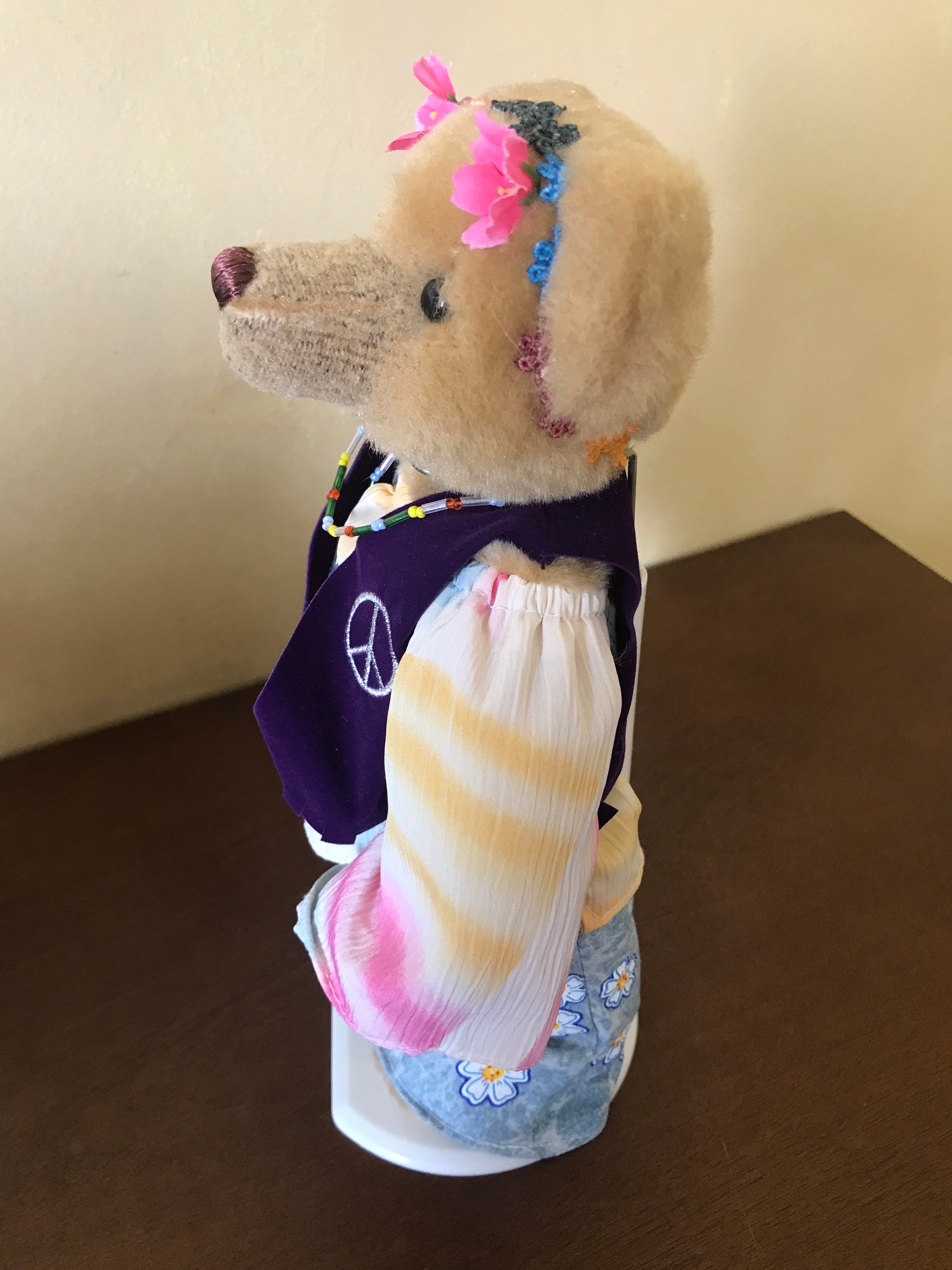 Ivy 1960s Flower Child Bear | 1999 Pickford Brass Button