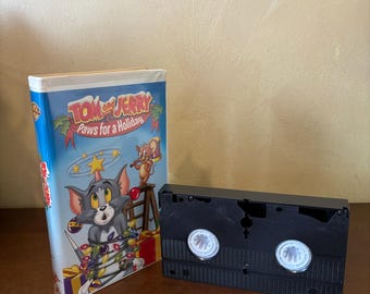 Tom and Jerry Paws for a Holiday 2003 VHS, 90s Christmas Cartoon