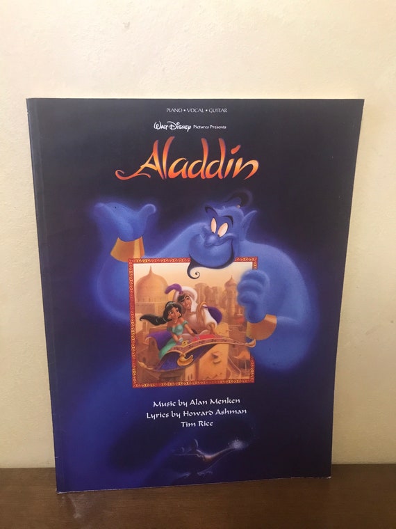 1992 Aladdin Sheet Music Aladdin Piano Vocal Guitar Sheet Etsy