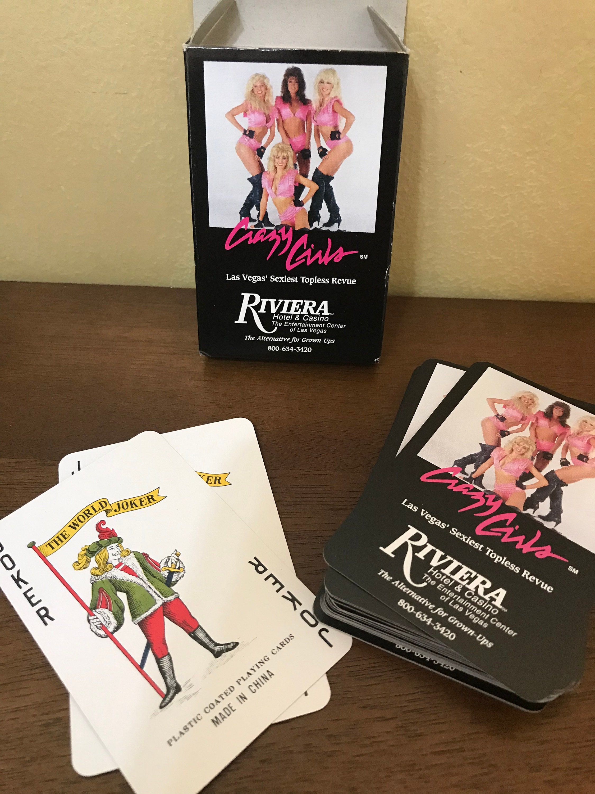 Vintage Las Vegas Riviera Casino Playing Cards | Crazy Girls 
