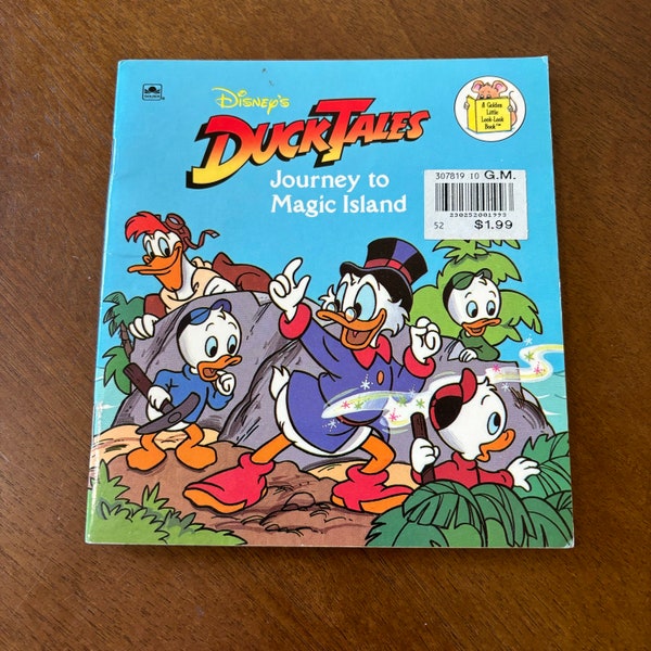 Disney's DuckTales Journey to Magic Island 1989 Miniature Storybook, Duck Tales Mini Golden Look-Look Book 80s Duck Tales Cartoon