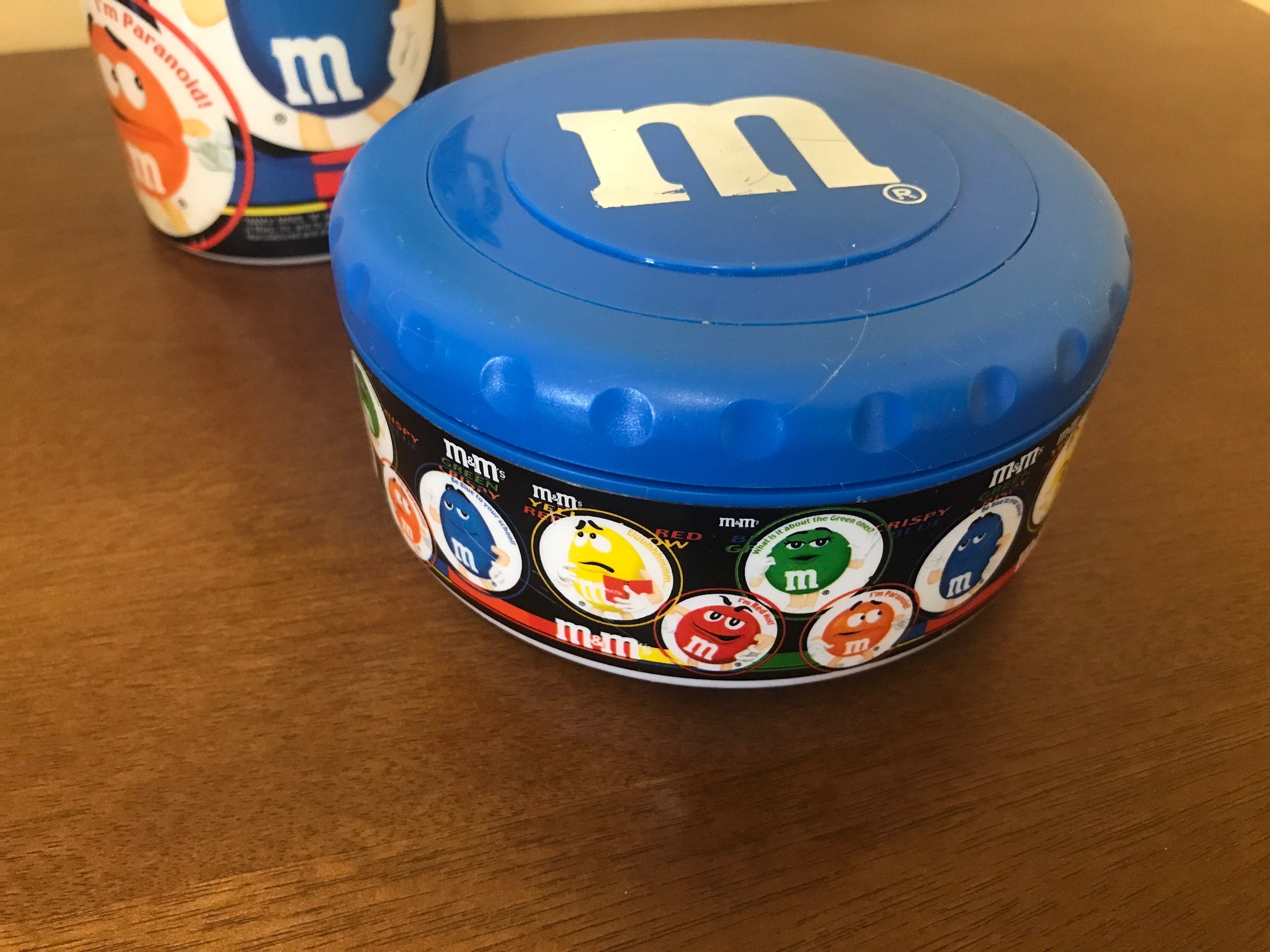 M&ms Bowl and Thermos Set 2002 Snack Container M and Ms Promo M