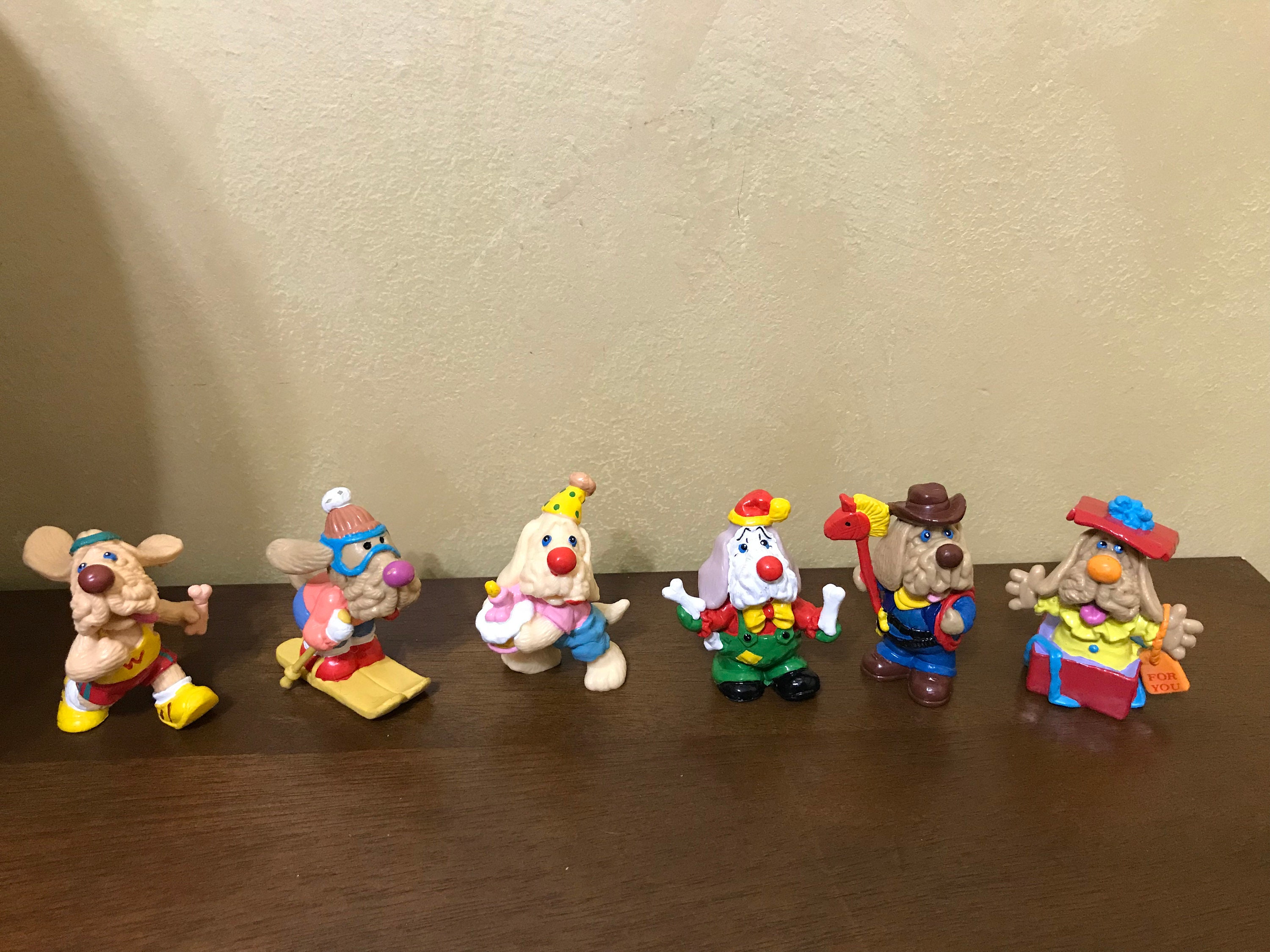 Vintage 1985-1986 PVC Wrinkles Dog Figurines | 80s Wrinkles Dogs