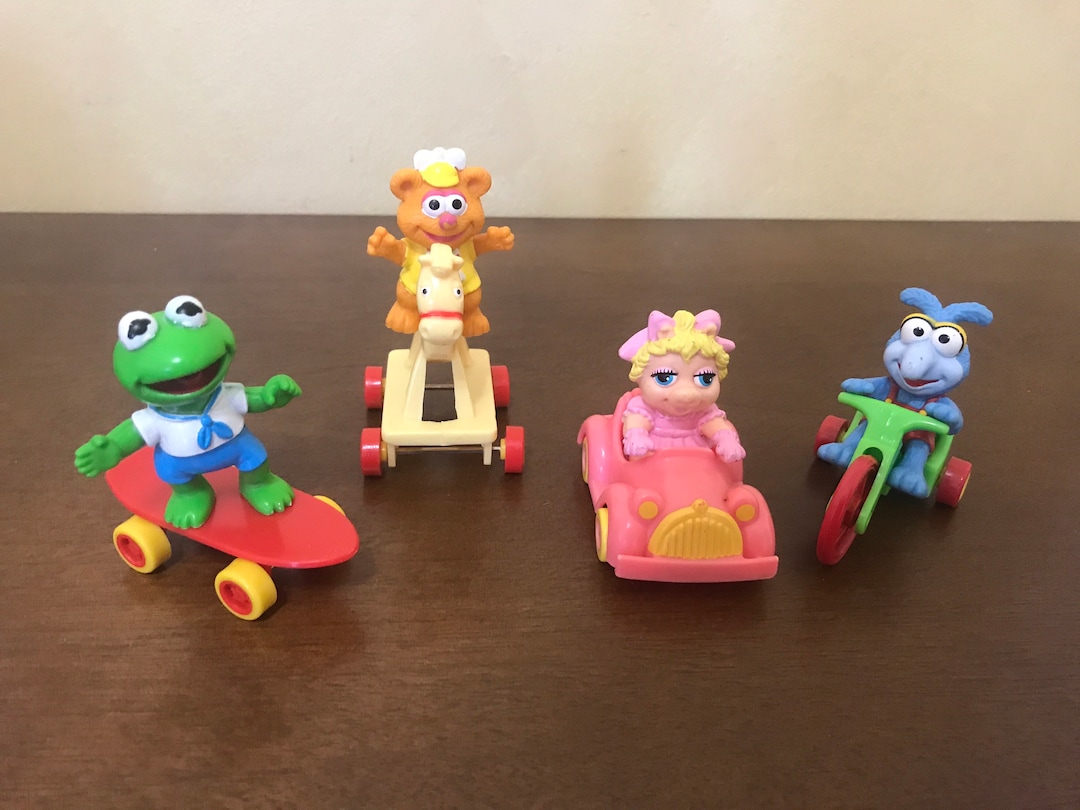 1986 Mcdonalds Happy Meal Toys - Kermit Miss Piggy Gonzo Fozzie
