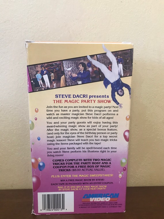 Steve Dacri Presents the Magic Party Show VHS American Video 1987