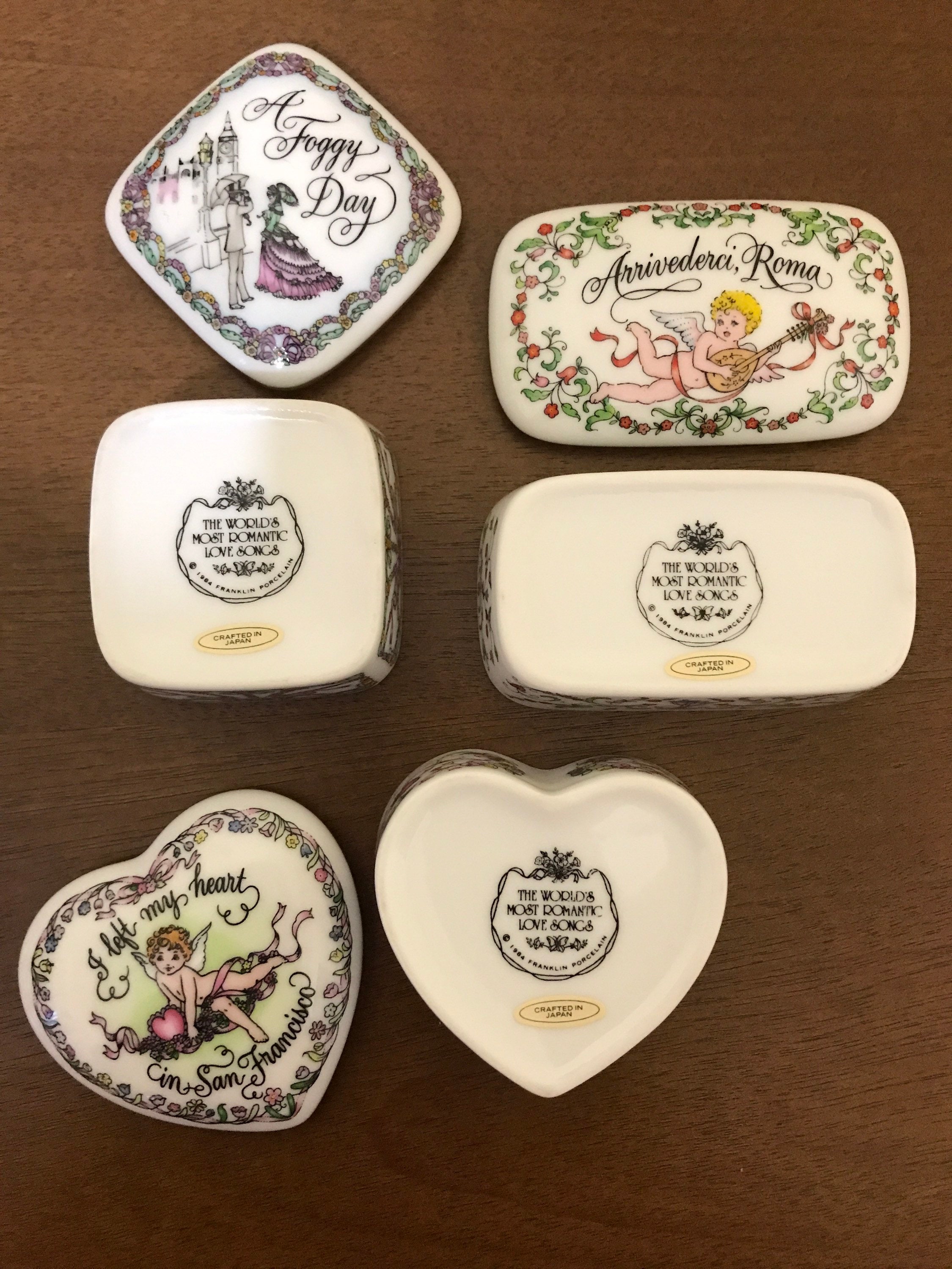 1984 Franklin Porcelain the World's Most Romantic Love Song Music