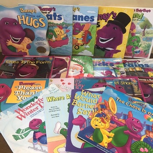 Barney Books from 90s Assorted Titles YOU CHOOSE | 90s Barney Dinosaur Books | 90s Barney Childrens Books