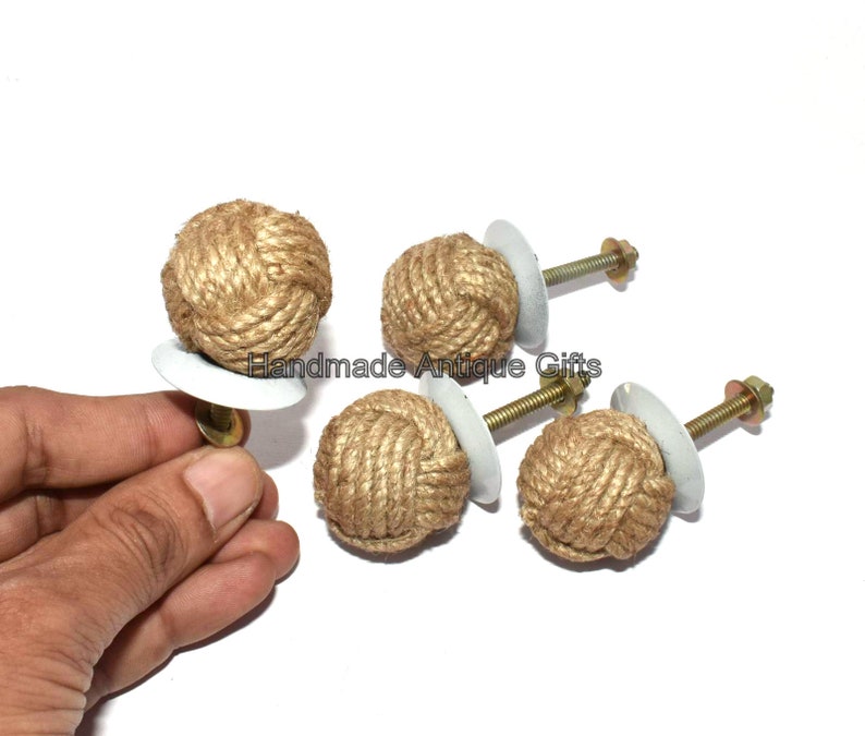 Twested Jute Rope Door Knobs/Rope Knot Drawer Pulls and Etsy