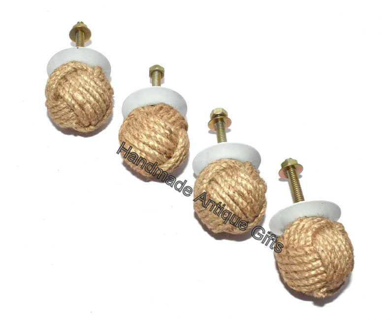 Twested Jute Rope Door Knobs/Rope Knot Drawer Pulls and Etsy