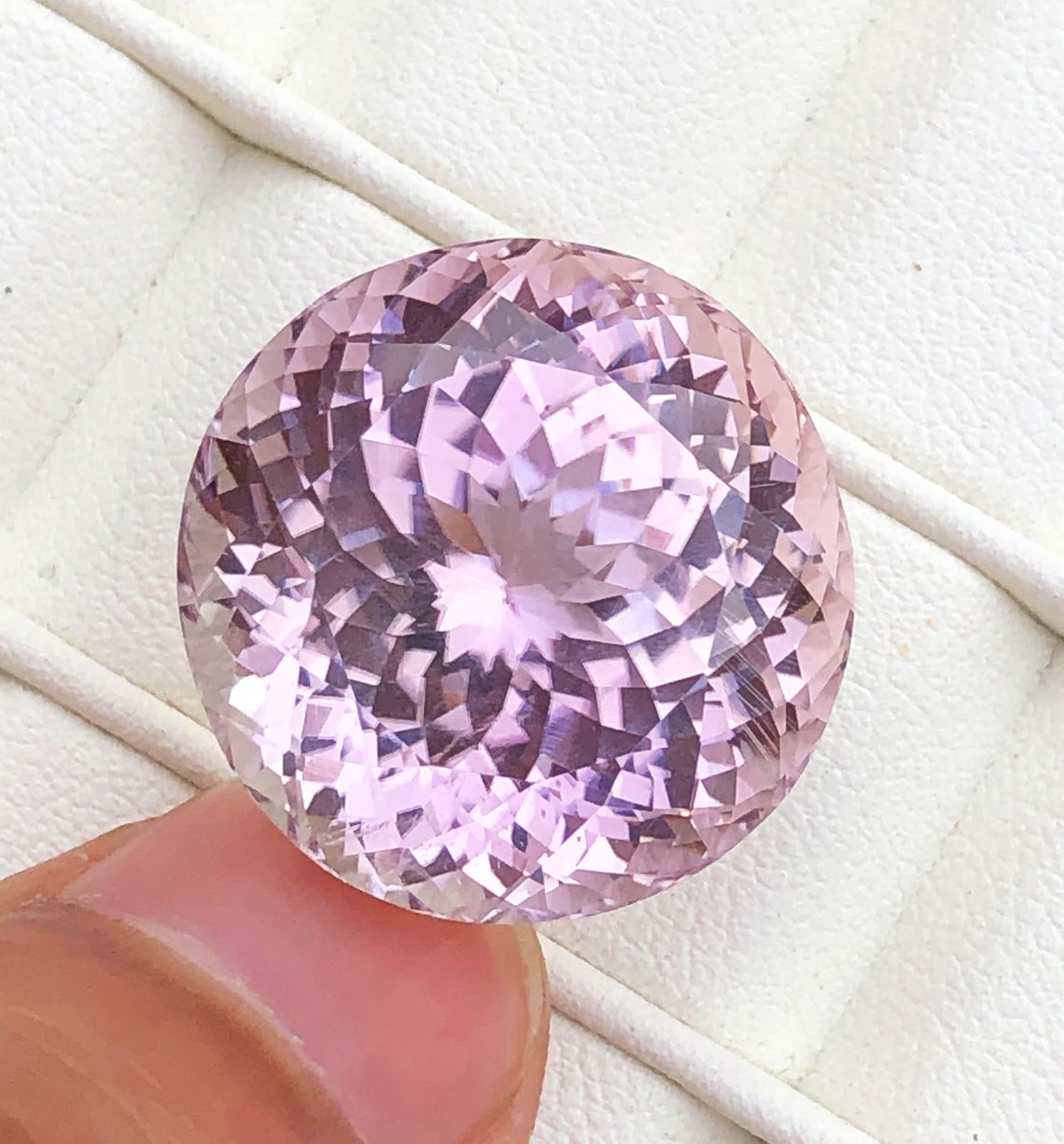 Natural Pink Kunzite Gemstone 45 CT Round Cut Top Quality Etsy