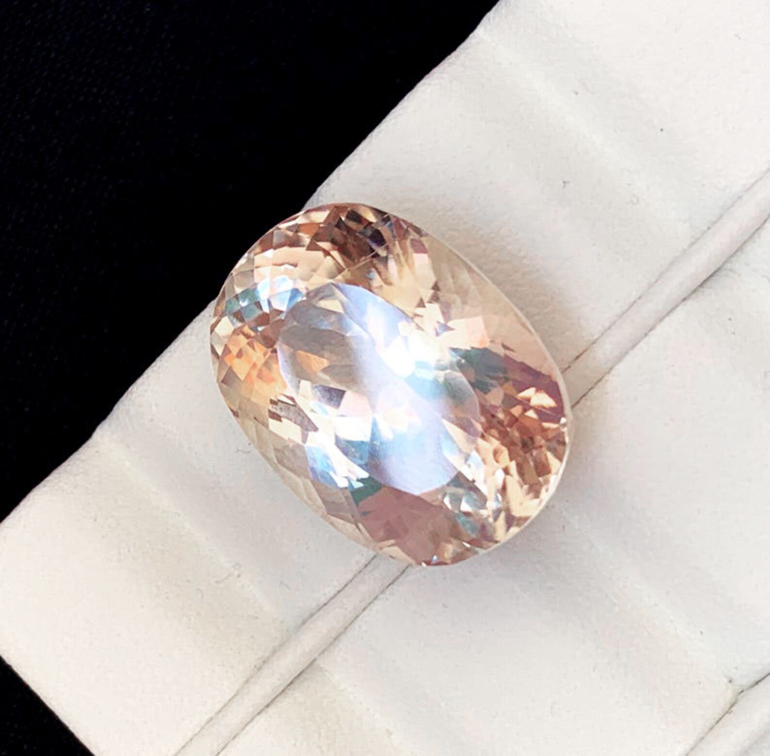 Natural Peach Color Kunzite Gemstone Oval Cut 30 Carat Top Etsy