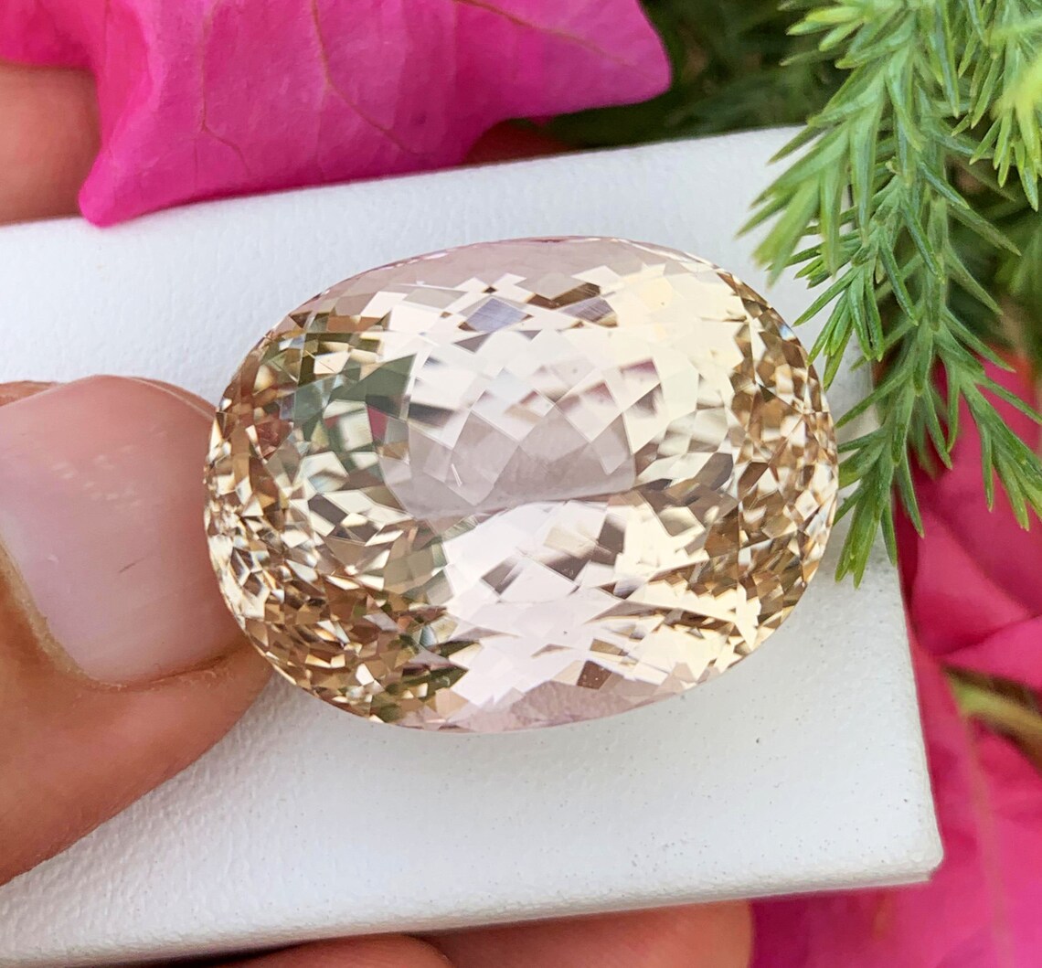 Natural Peach Color Kunzite Gemstone 57.5 CT Top Quality Etsy