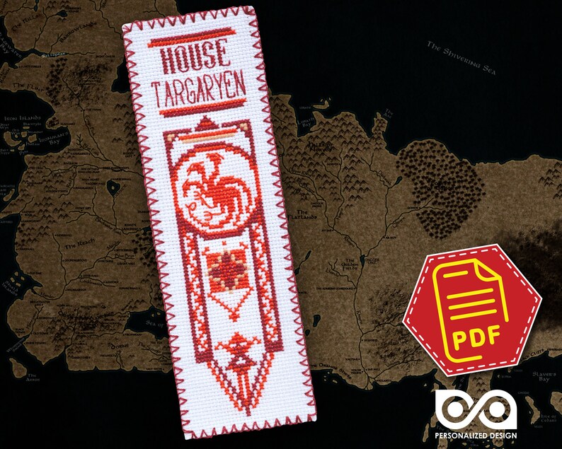 Game of Thrones Embroidery Pattern Bookmark Set of 5 Great | Etsy