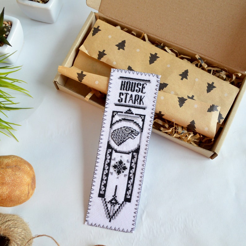 Game of Thrones Bookmark Pattern Stark House Cross Stitch | Etsy