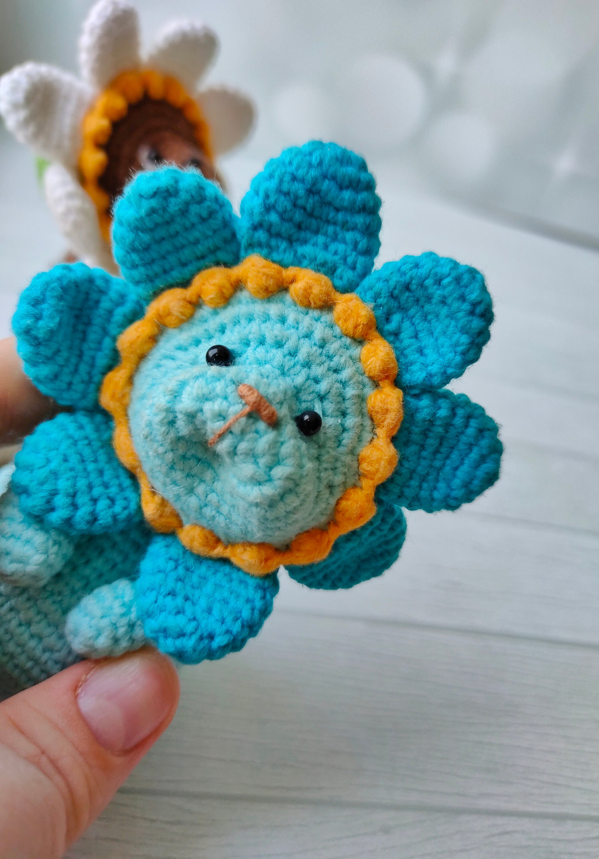 Crochet pattern me not flower bear amigurumi Etsy