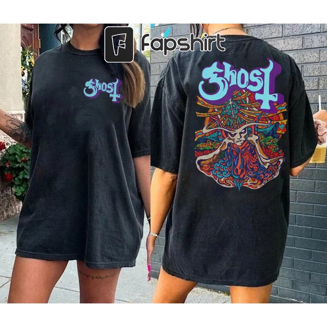 2 Sided the Ghost Band Tshirt Ghost Shirt Retro Ghost Band Etsy