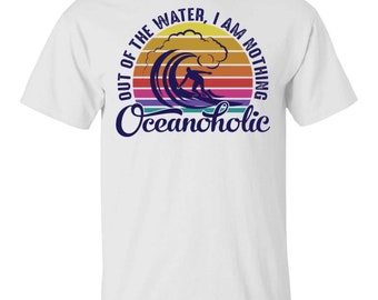 Oceanholic Surfing Beach Ocean T-Shirt