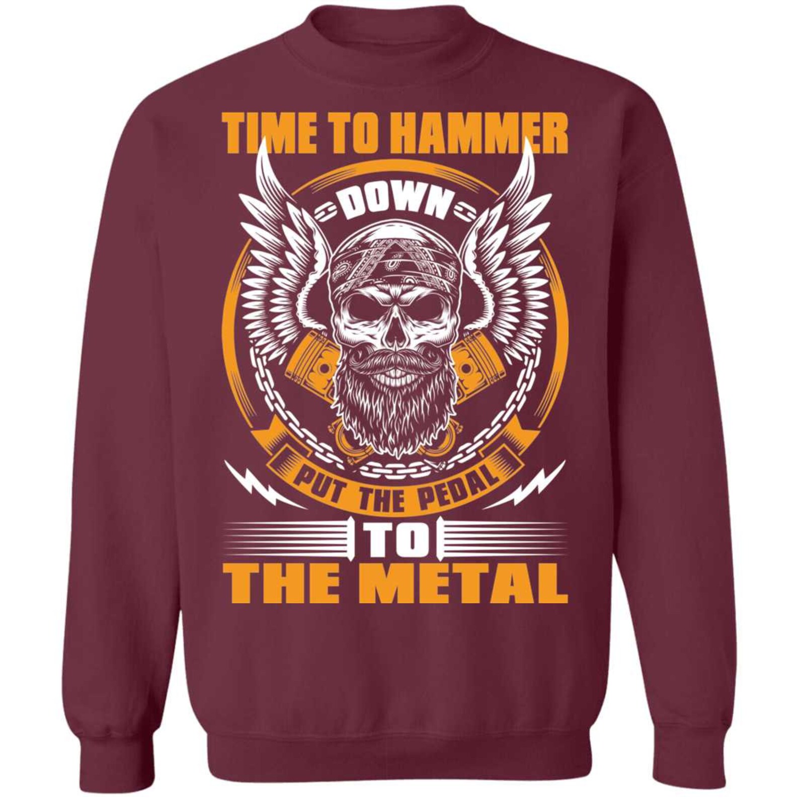 Hammer Down Skull Throttle Time to Hammer Down Put the Pedal Etsy