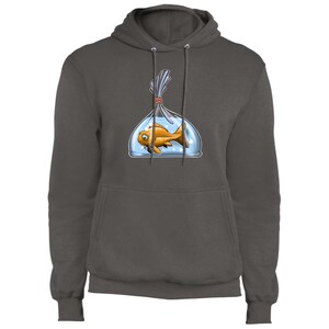Sad Goldfish in a Bag Pullover Hoodie