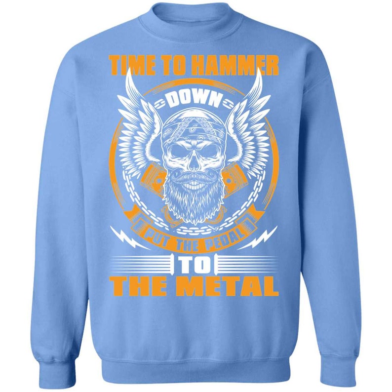 Hammer Down Skull Throttle Time to Hammer Down Put the Pedal Etsy