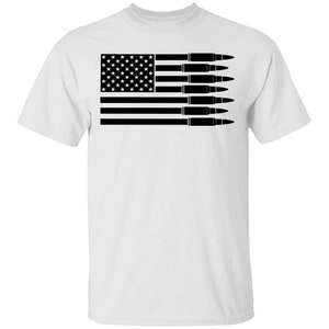 Bullet Firearm Patriot American Flag T-Shirt