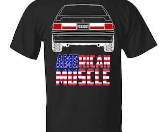 Foxbody 5.0 American Muscle Back Print Tee, Pony Car Lover Shirt, Gearhead Apparel, For Car Guys, Birthday Idea