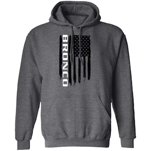 Bronco American Flag Pullover Hoodie