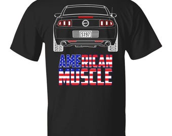 S197 Coyote 5.0 American Muscle Back Print Tee, Unisex T-Shirt, Car Enthusiast Style, For Car Guys, Fathers Day