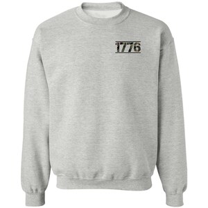 1776 American Bald Eagle Double Sided Crewneck Sweatshirt