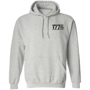 1776 American Bald Eagle  Double Sided Pullover Hoodie