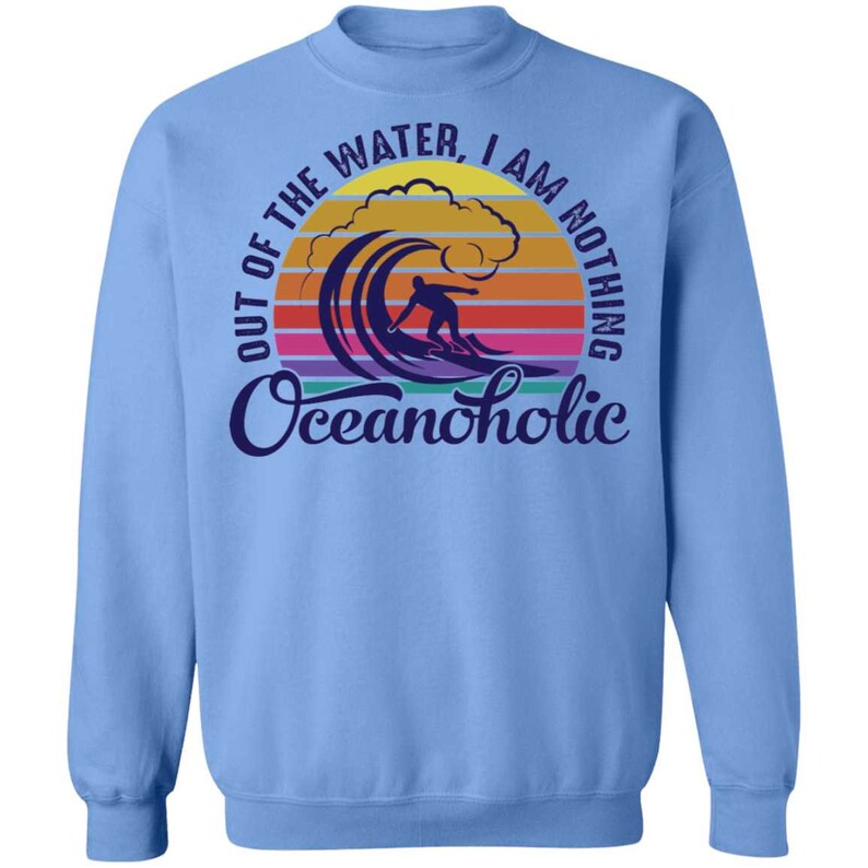 Oceanholic Surfing Beach Ocean Crewneck Sweatshirt - Etsy