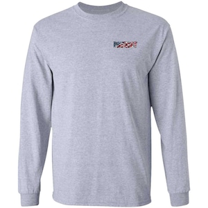 Patriot American Bald Eagle Double Sided Long Sleeve T-Shirt