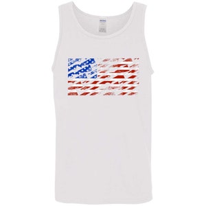 Shotgun Firearm American Flag Tank Top
