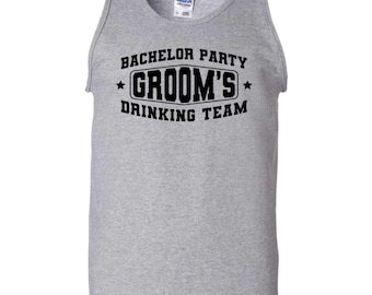 Groom's Drinking Team Tank Top, Bachelor Party Apparel, Groomsmen Squad Style, For Groom, Wedding Celebration